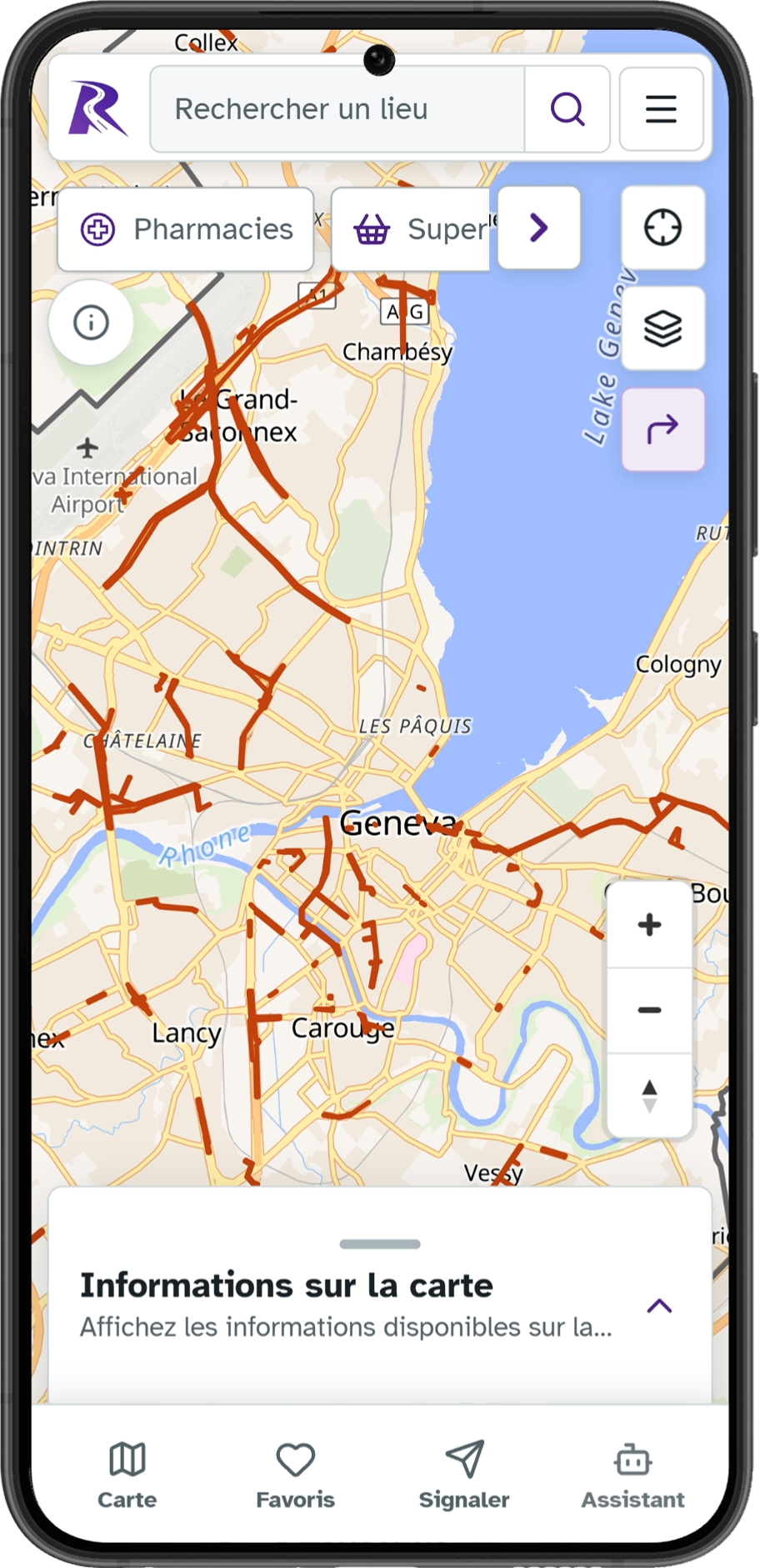 Interface Rêkan sur mobile