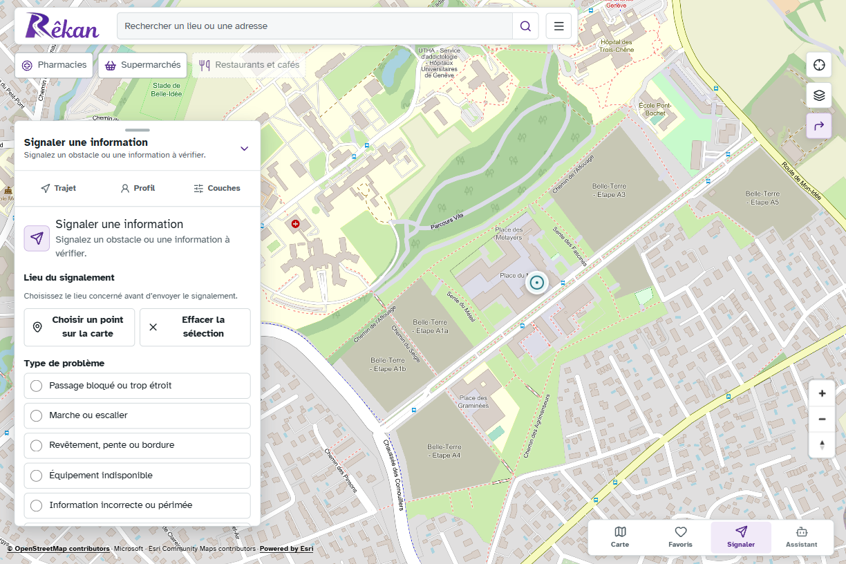 Interface Rêkan sur ordinateur